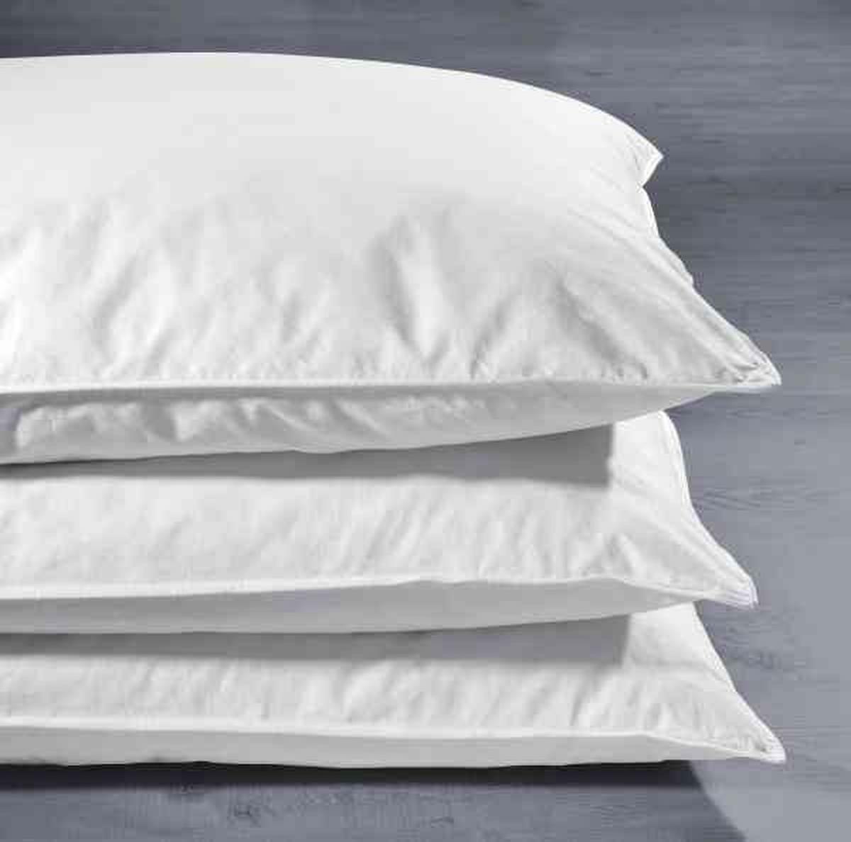 Polster Henri 70x90 cm Füllung: Federn für Allergiker - Weiß, KONVENTIONELL, Textil (70/90cm) - Primatex