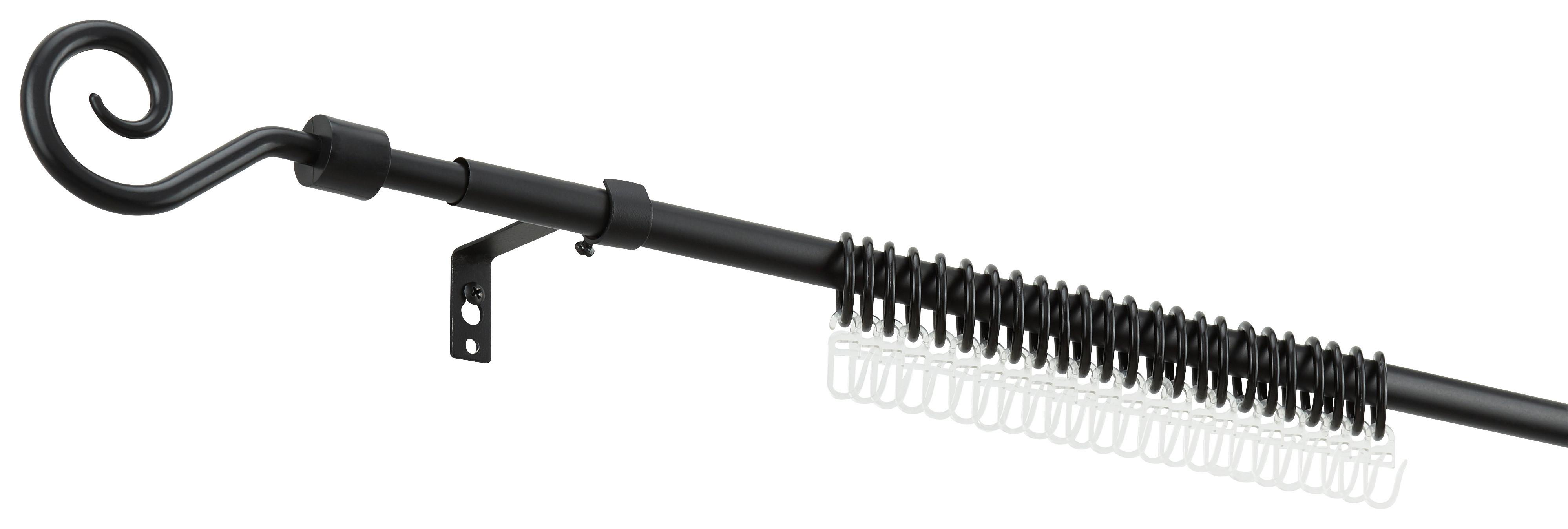 Sada tyčí na závesy Black night, 130-240cm - čierna, kov/plast (130-240cm) - Based