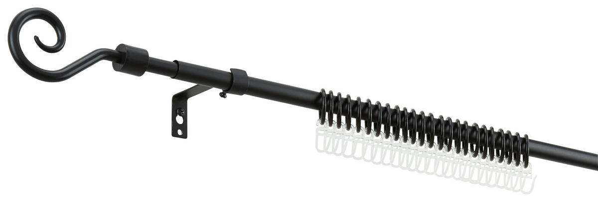 Sada tyčí na závesy Black night, 130-240cm - čierna, kov/plast (130-240cm) - Based