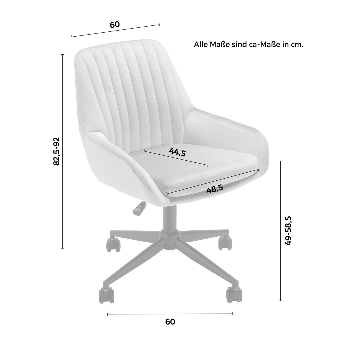 Kancelářská židle CHILLY - růžová/černá, Moderní, kov/textil (60/82,5-92/60cm) - Mömax