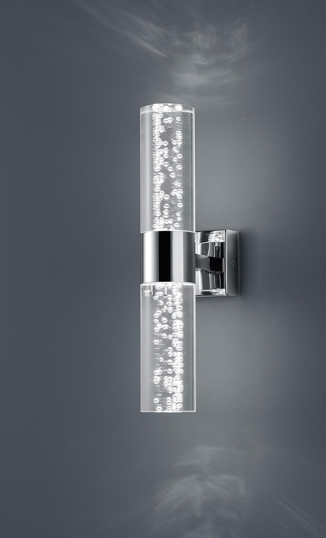 Bad-wandleuchte Ip44, 2-Flammig, Chromfarben - Klar/Chromfarben, Design, Kunststoff/Metall (30,0/7,0/12,0cm) - Trio Leuchten