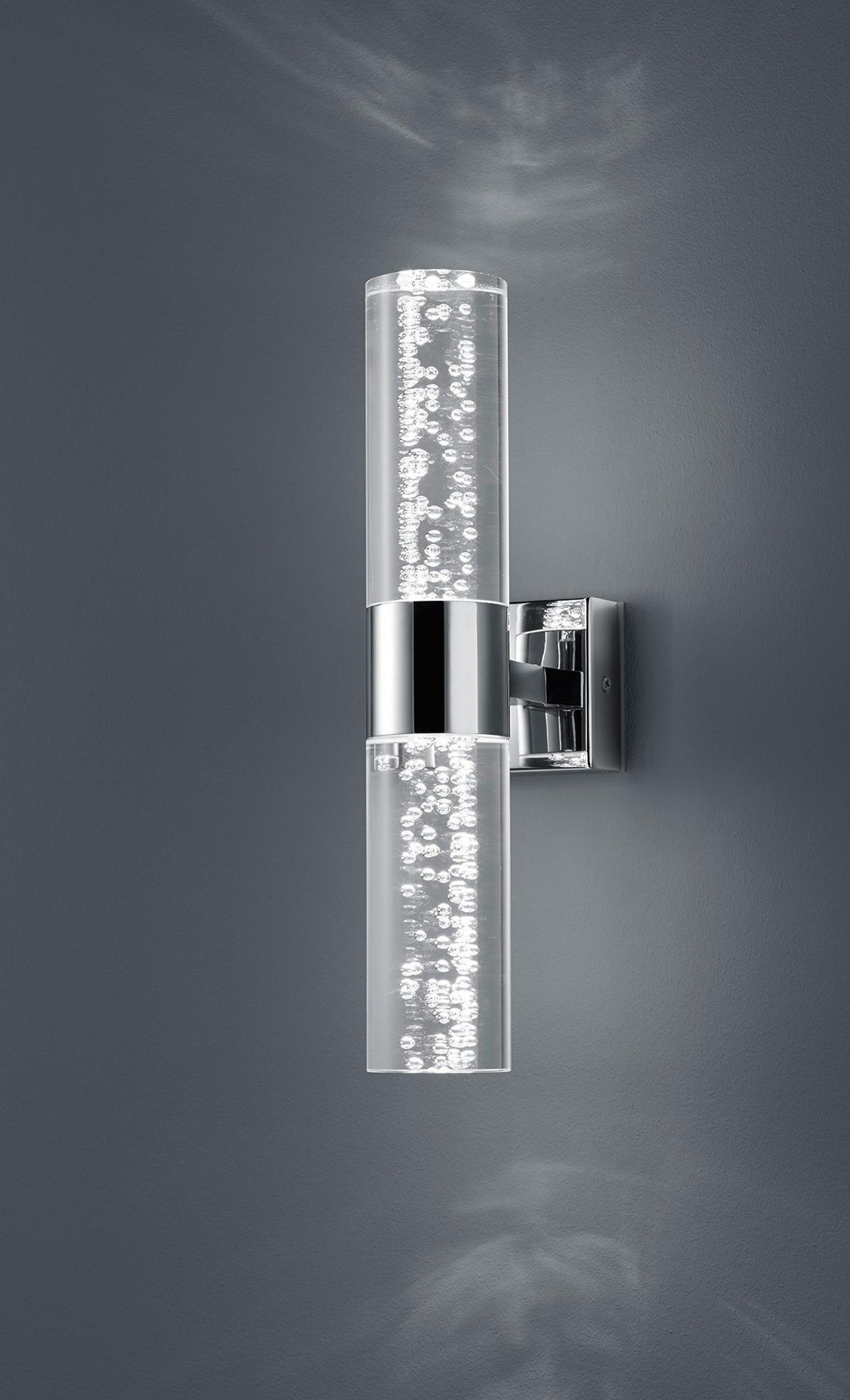 Bad-wandleuchte Ip44, 2-Flammig, Chromfarben - Klar/Chromfarben, Design, Kunststoff/Metall (30,0/7,0/12,0cm) - Trio Leuchten