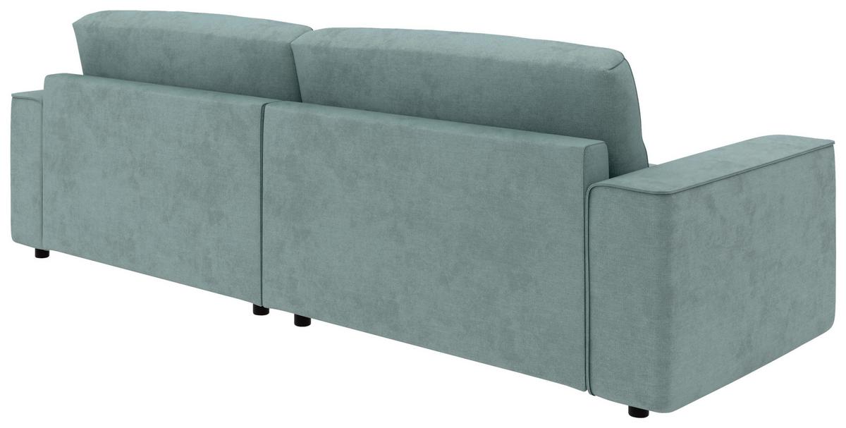 Ecksofa Chance Mintgrau, S: 265x164 cm - Mintgrau/Schwarz, MODERN, Textil (265/164cm) - Trendmanufaktur