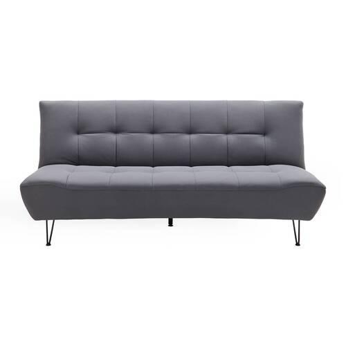 Rozkládací pohovka GELI - černá/tmavě šedá, Moderní, kov/dřevo (192/88/97cm) - P & B