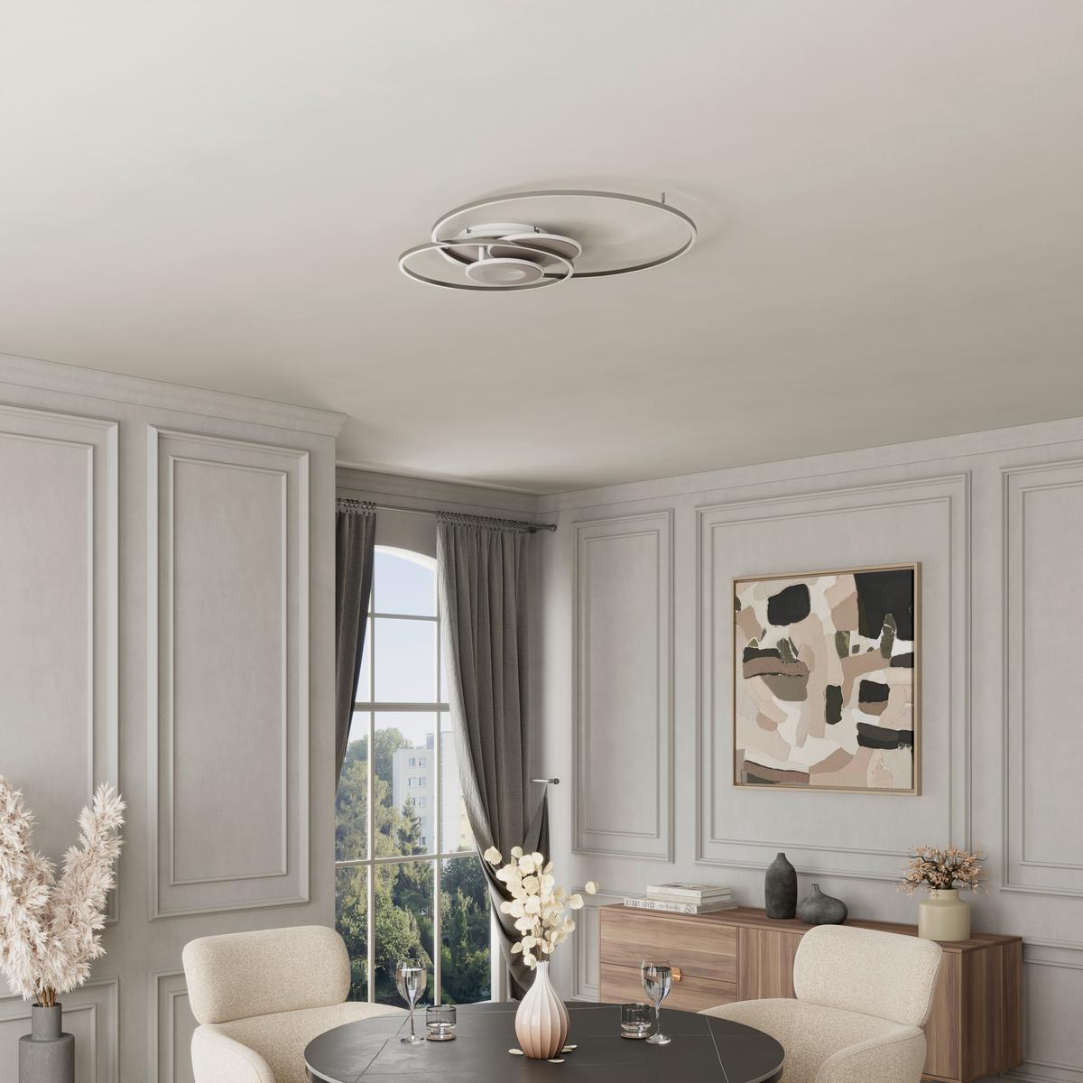 Led Mennyezeti Lámpa Celine - krómszínű/Pezsgő, Basics, műanyag/fém (65/83/7cm) - Luca Bessoni