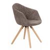 Esszimmerstuhl Chadwick Grau /Braun Gepolstert 2er-Set - Braun/Grau, MODERN, Holz/Textil (59/82/55cm) - Kayoom