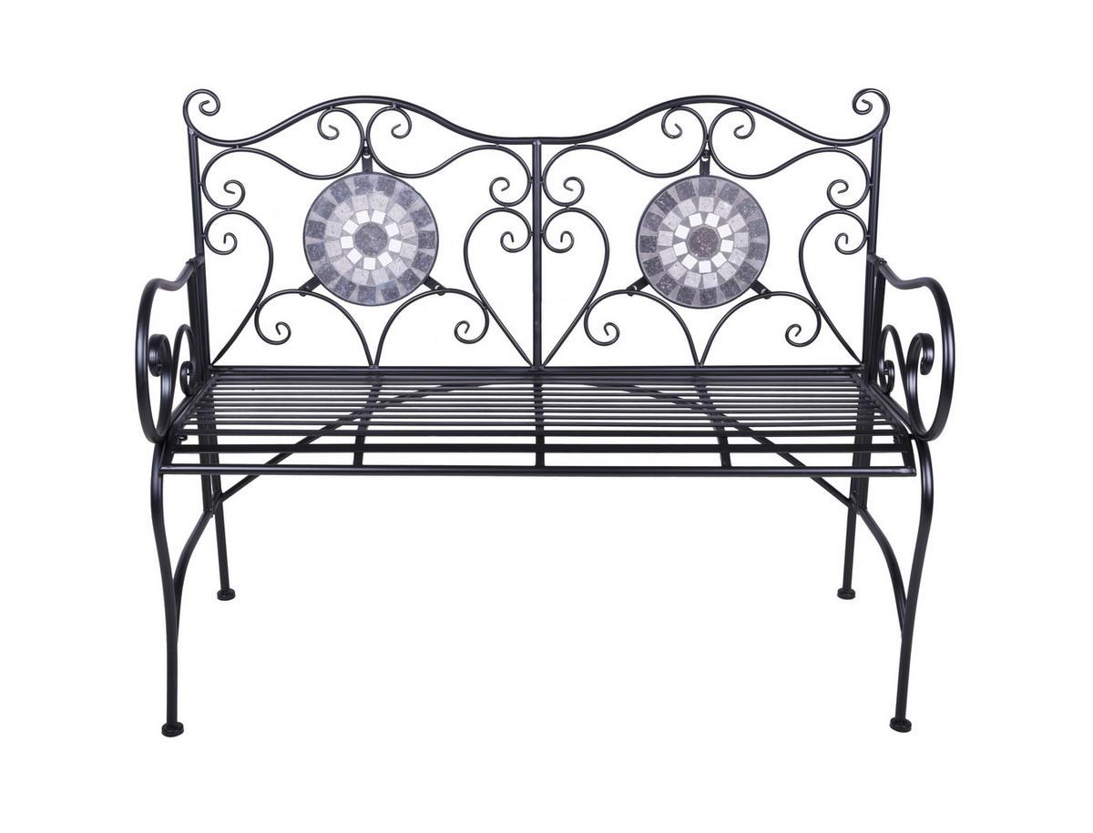 Gartenbank Stahl 2-Sitzer Jalua - MODERN, Metall (53/90,5/116cm) - Gardenson