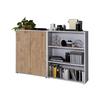 Aktenschrank Office Edition Grau/eiche Dekor B: 168,8cm - Eichefarben/Grau, MODERN, Holzwerkstoff (168,8/113,6/33cm) - MID.YOU
