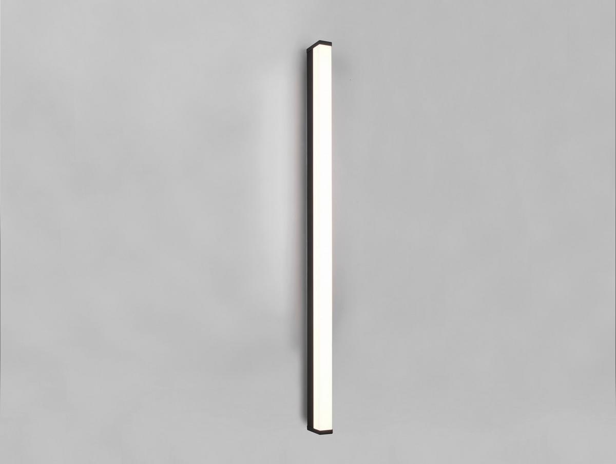 Led-wandleuchte Fabio, Ip44, 1-Flammig, Länglich - Schwarz/Weiß, Basics, Kunststoff/Metall (120/3,8/7,9cm) - Trio Leuchten