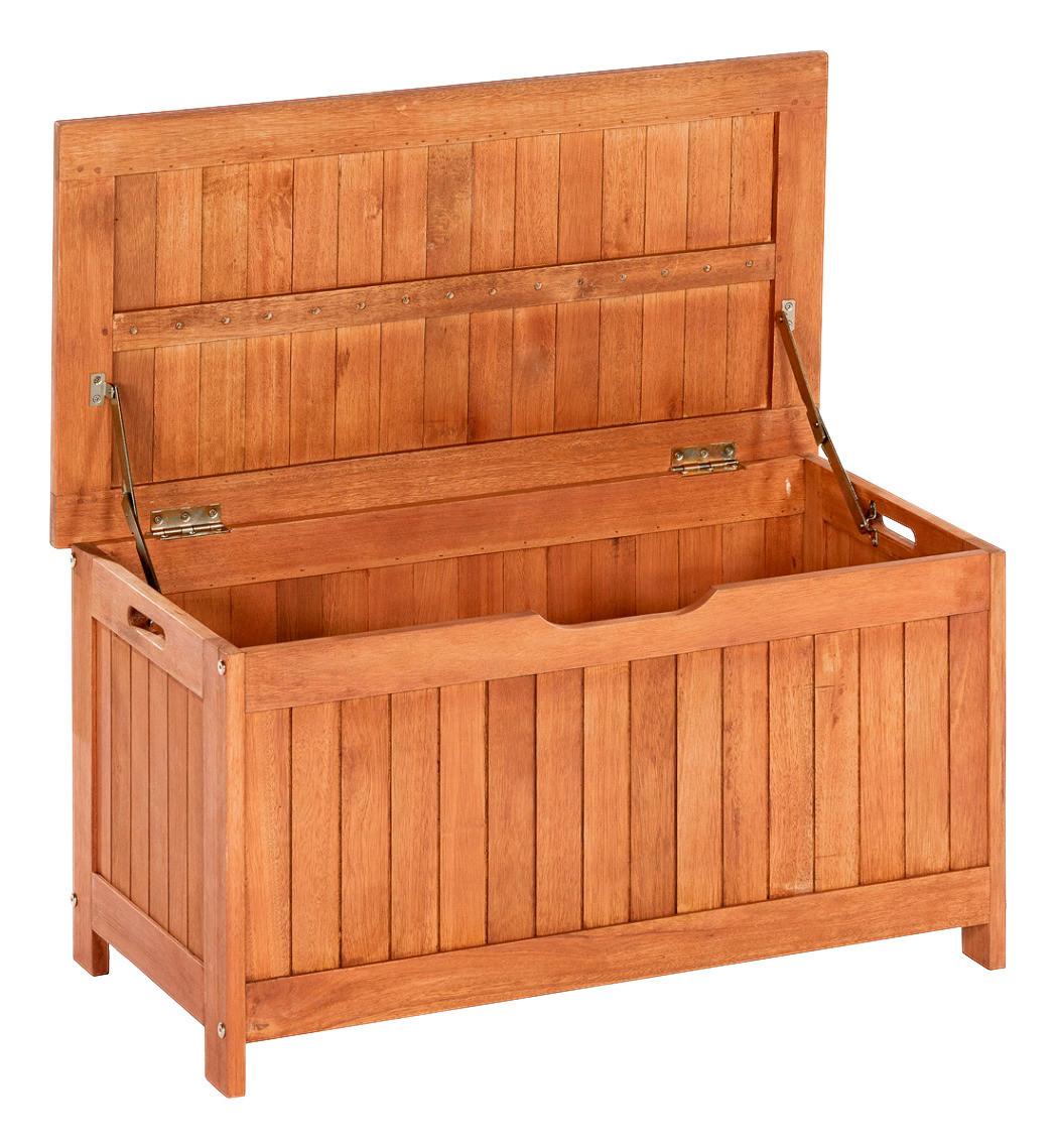 Ambia Garden Kissenbox Bxhxt: 88x45x45 Cm Echtholz - Naturfarben, ROMANTIK / LANDHAUS, Holz (88/45/45cm) - Gardenson