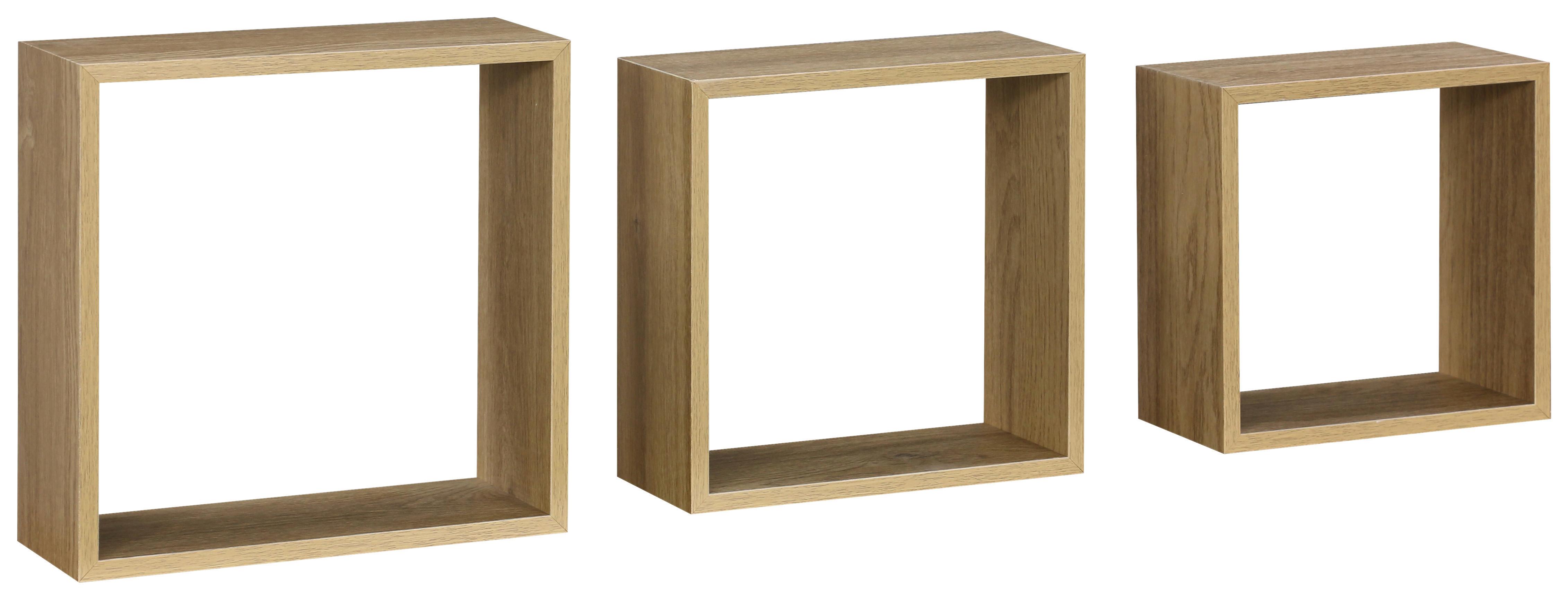 Falipolc Szett Simple *top Ár* - Artisan tölgy, Modern, műanyag/faalapú anyag (30-27-24/30-27-24/12cm) - Best Price