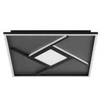 Led-deckenleuchte Hardy Schwarz B: 46 Cm - Schwarz, Design, Kunststoff/Textil (4,7/46/46cm) - Brilliant