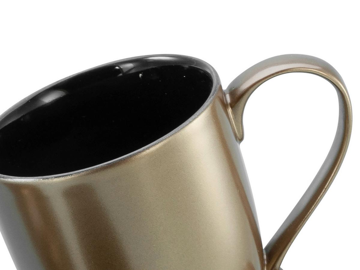 Kaffeebecher Golden Days Schwarz/Goldfarben - Goldfarben/Schwarz, Basics, Keramik - Creatable