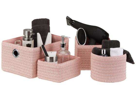 Regalkorb Ingetraud - Rosa, ROMANTIK / LANDHAUS, Kunststoff/Textil - James Wood Regalkorb Ingetraud - Rosa, ROMANTIK / LANDHAUS, Kunststoff/Textil - James Wood