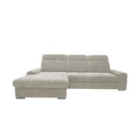 Rohová sedačka MALAGA, ľavá, béžová ženilka - chrómová/béžová, Konventionell, kov/drevo (203/286cm) - Ondega