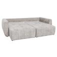 Schlafsofa Bali - Creme/Schwarz, MODERN, Holz/Textil (245/74-90/104cm) - Luca Bessoni