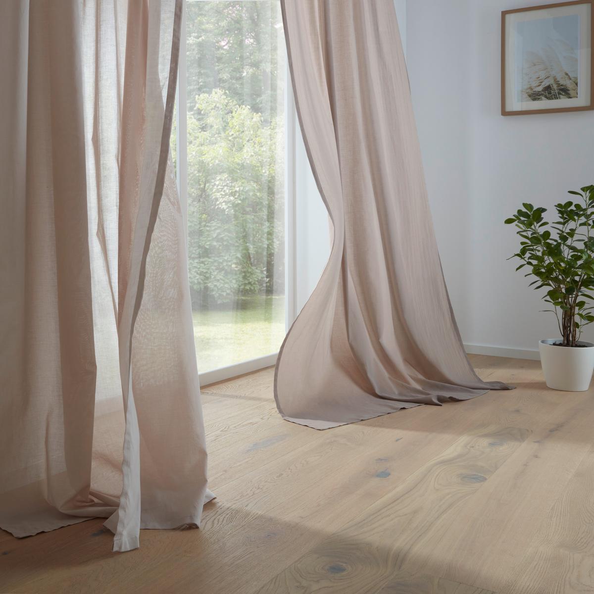 HOTOVÝ ZÁVĚS Bio-Luise, 2 ks., 140/267cm - béžová, Natur, textil (140/255-267cm) - ecoTree