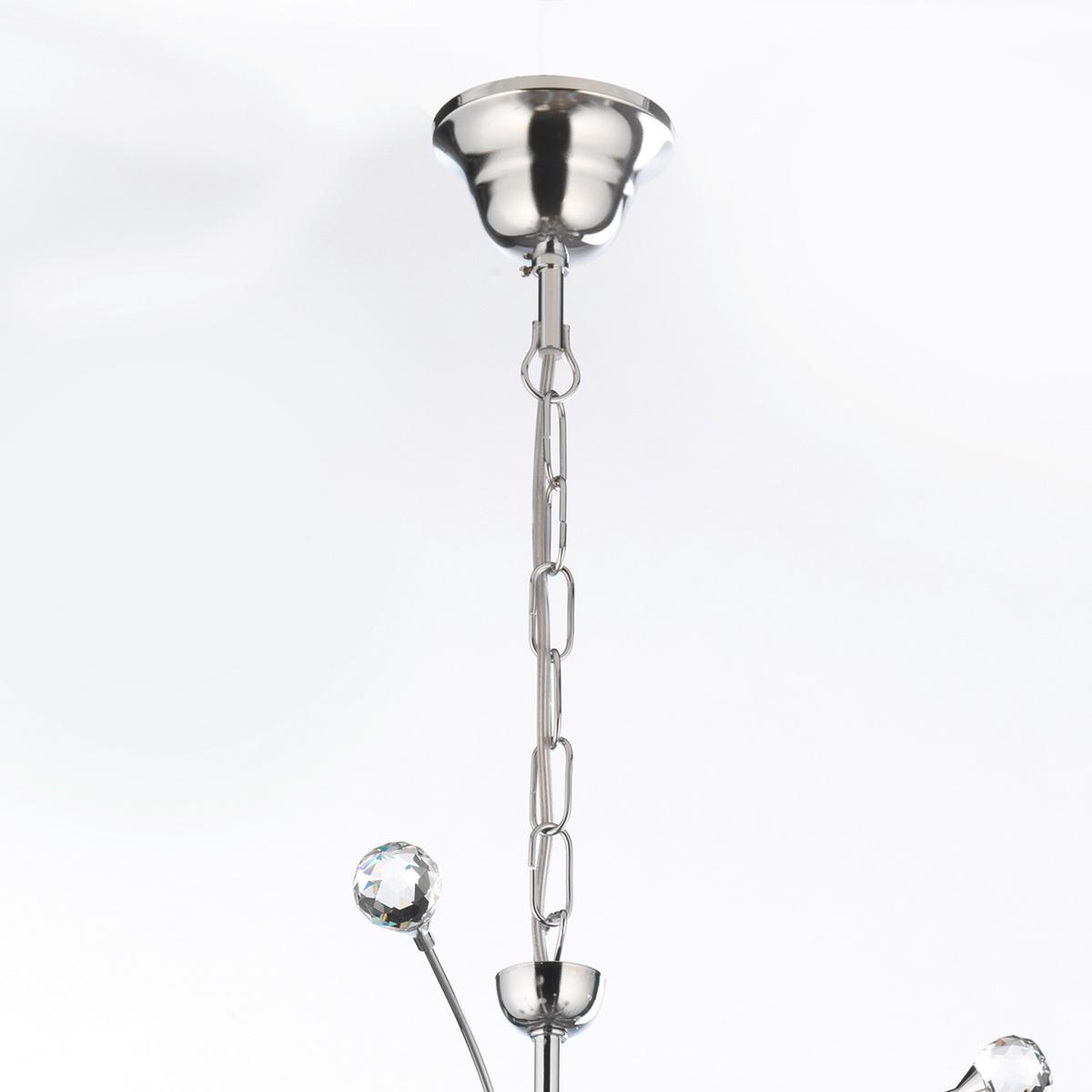 Kronleuchter 4775/5 - Chromfarben, KONVENTIONELL, Glas/Metall (60/110cm)