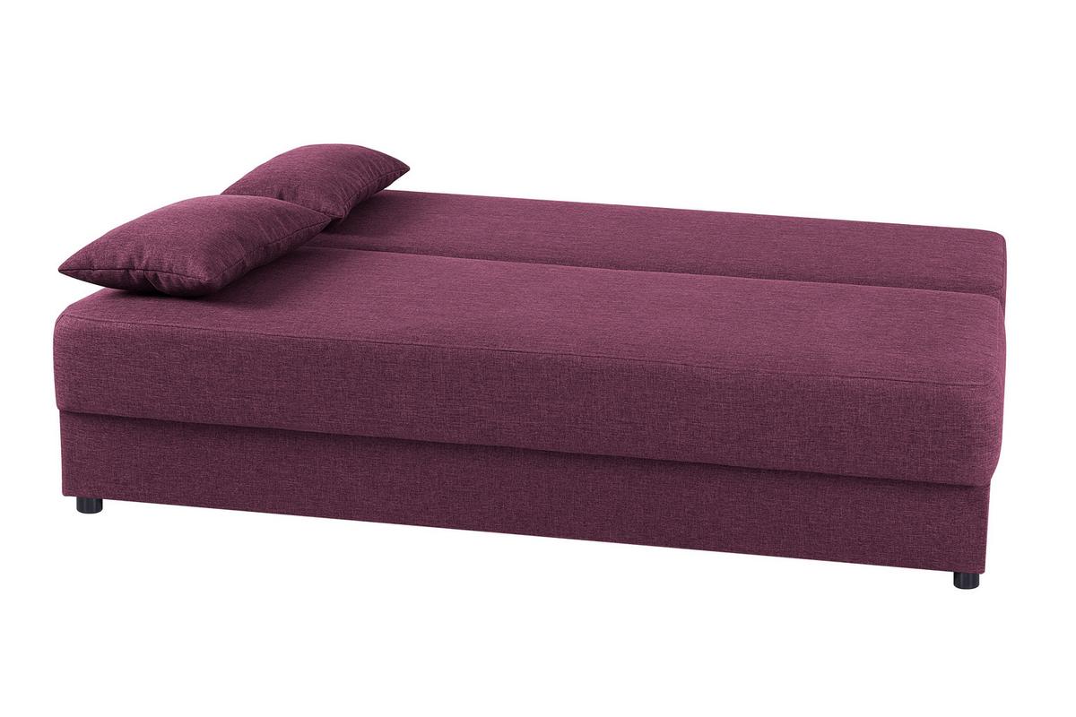 Rozkladacia pohovka NELE, fialová / strieborná - lila/strieborná, Design, kompozitné drevo/textil (193/82/80cm) - P & B