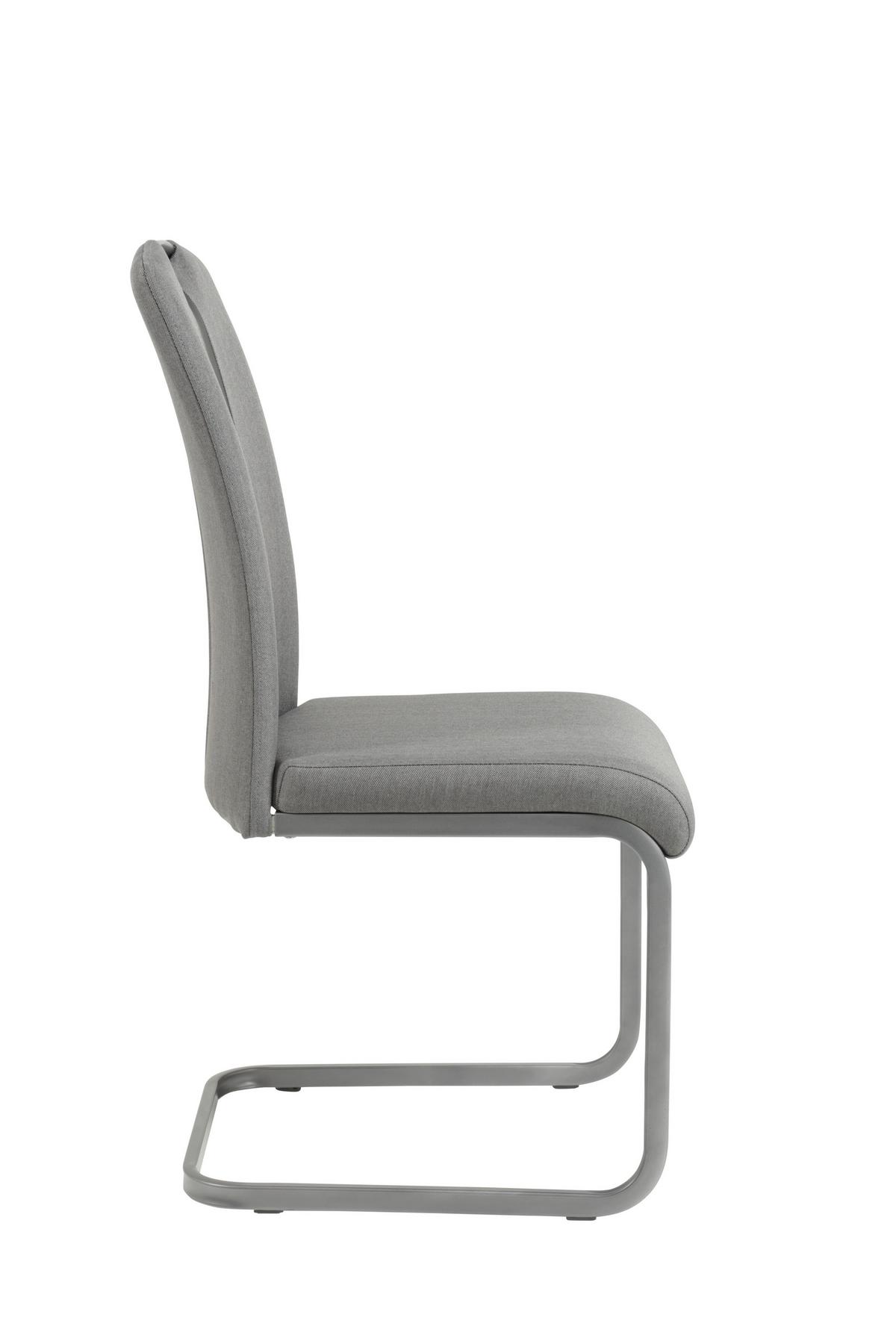 Tischgruppe Rose G - Anthrazit/Grau, MODERN, Holzwerkstoff/Textil (140 - 180/76/80cm) - MID.YOU