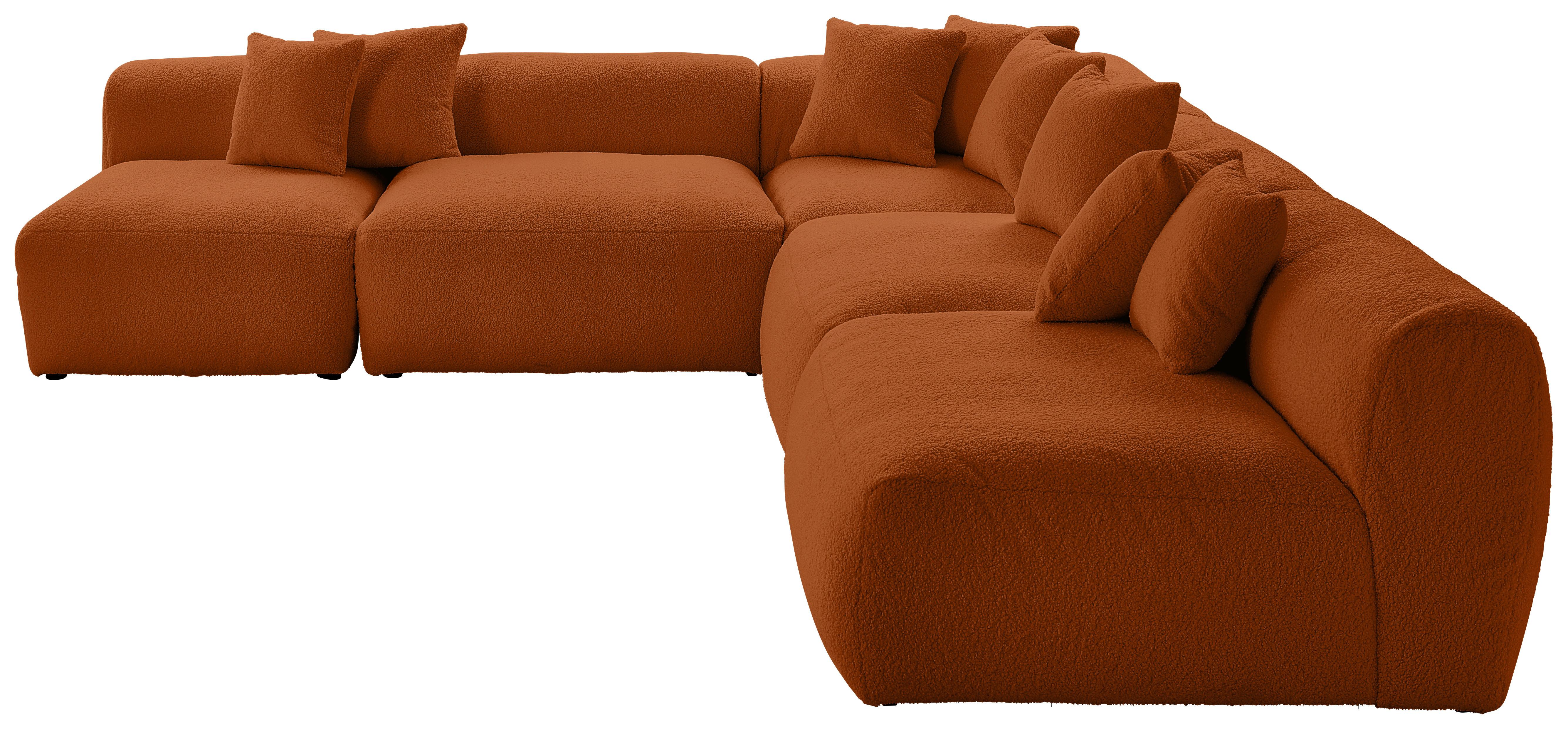 Ecksofa Bloom Erweiterbar Rostfarben - Rostfarben, Trend, Textil (300/315cm) - Livetastic