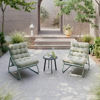 Loungesessel Ottawa - Weiß/Grün, MODERN, Textil/Metall (68/36/65cm) - Beldano