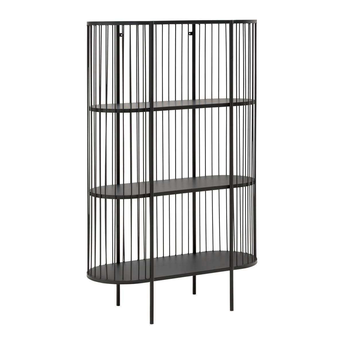 REGÁL TIAGO -EXKLUSIV- - černá, Lifestyle, kov (80/125/34cm) - Mömax