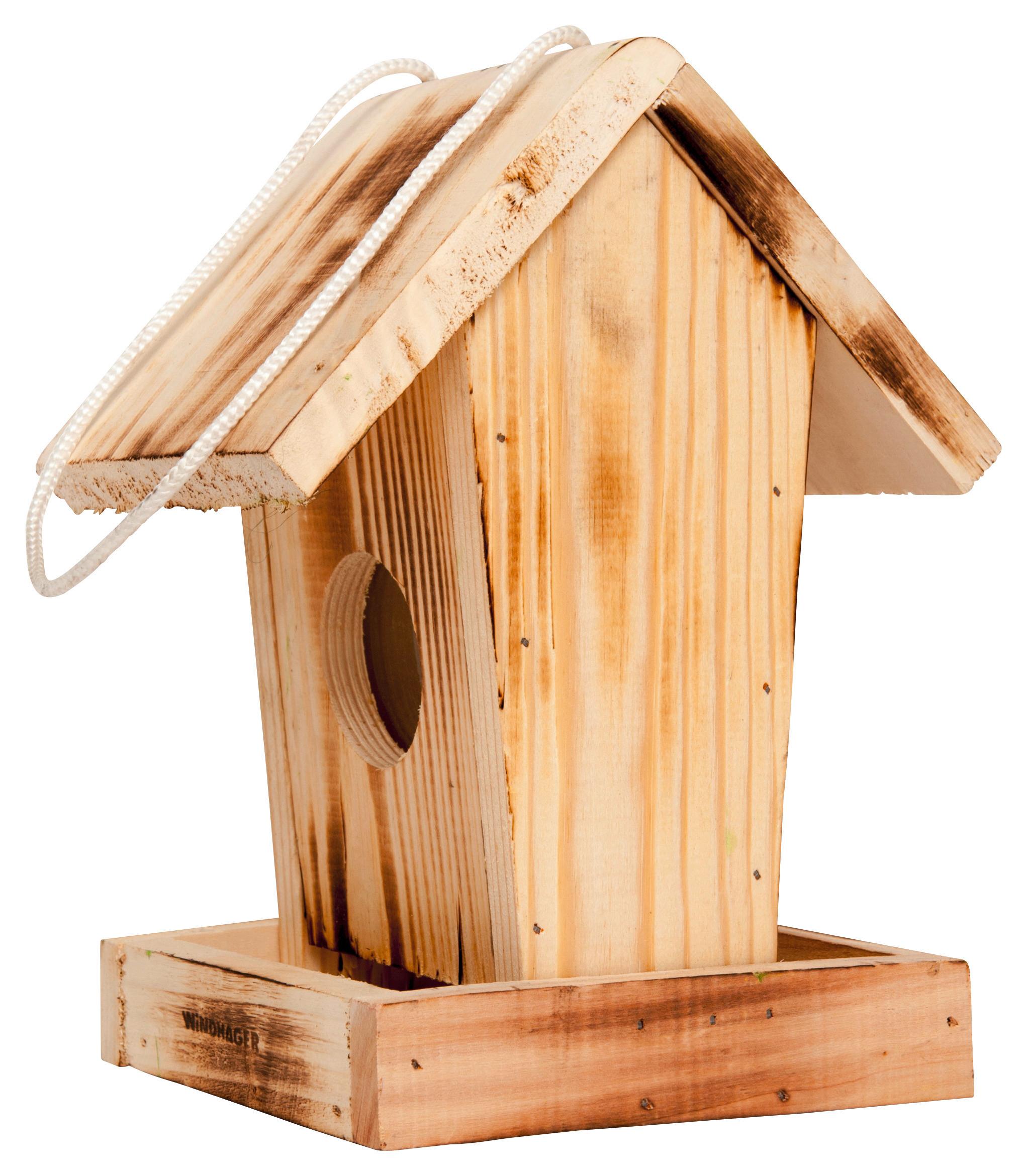 Vogelhaus Gehobelt - Gelb/Naturfarben, KONVENTIONELL, Holz (22,5/18,5/22,5cm)