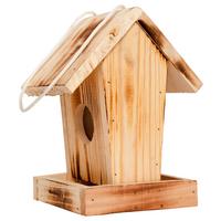 Vogelhaus Gehobelt - Gelb/Naturfarben, KONVENTIONELL, Holz (22,5/18,5/22,5cm)