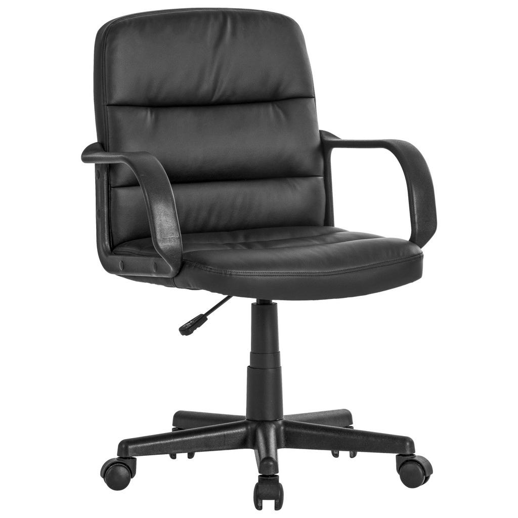 Drehstuhl Nobi 3 B: 63 cm Lederlook Schwarz