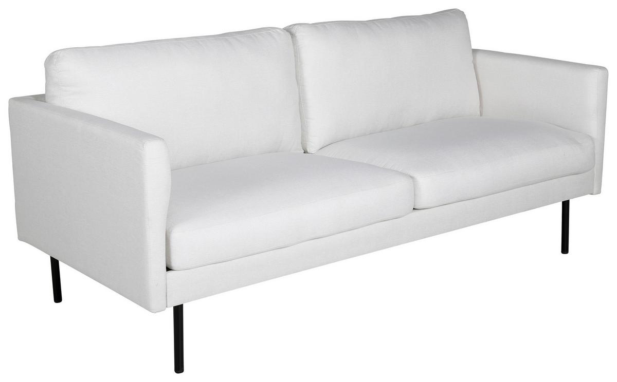 2-sitzer-sofa Zoom - Creme/Schwarz, Design, Textil/Metall (180/78/80cm) - Livetastic