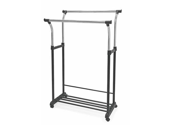 Posuvný Stojan Na Odev Swing - čierna/chrómová, Moderný, umelá hmota/kov (90/111-170/52,5cm) Posuvný Stojan Na Odev Swing - čierna/chrómová, Moderný, umelá hmota/kov (90/111-170/52,5cm)