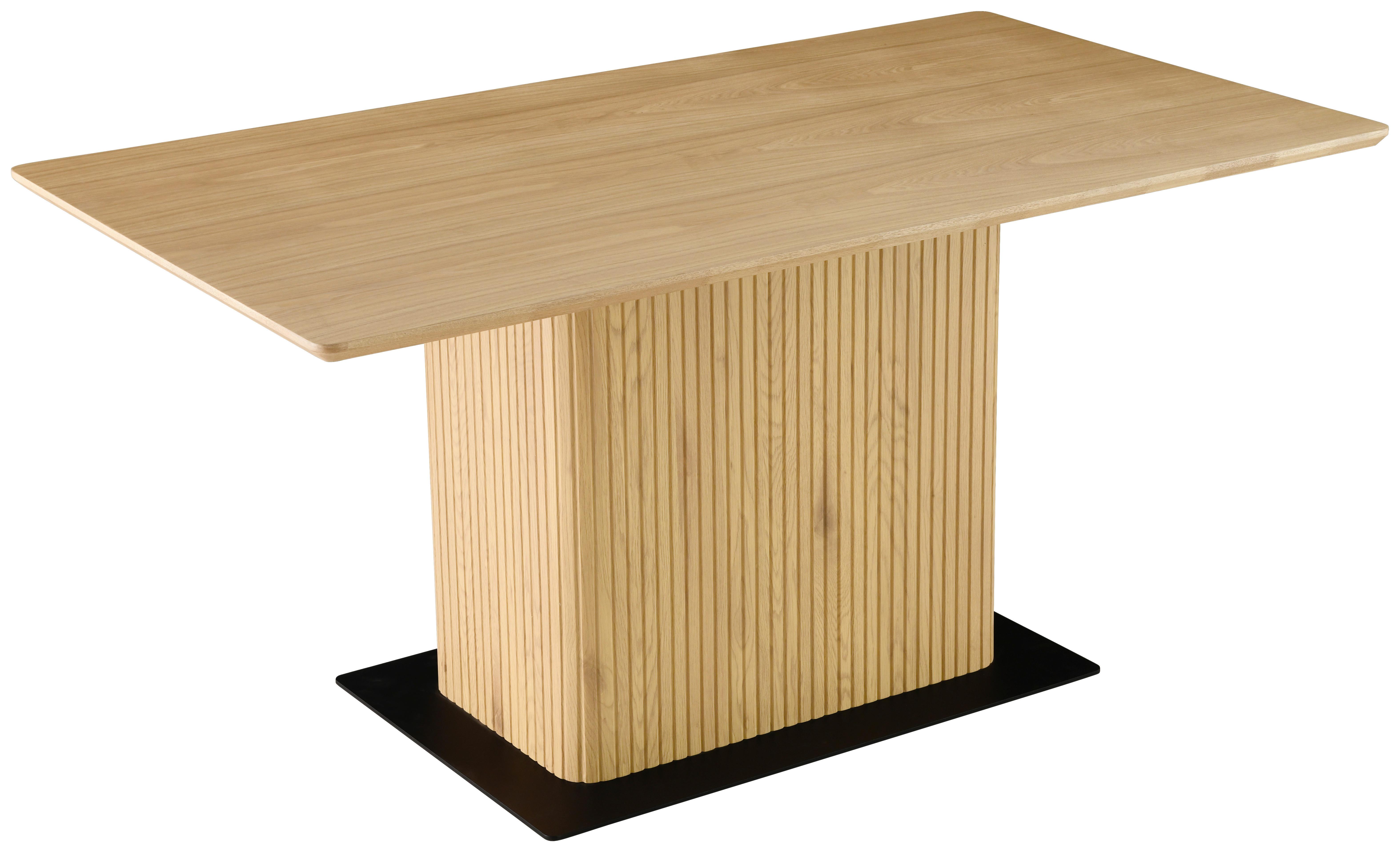 Esstisch Joe - Eichefarben/Schwarz, LIFESTYLE, Holz/Holzwerkstoff (160/90/75cm) - MID.YOU