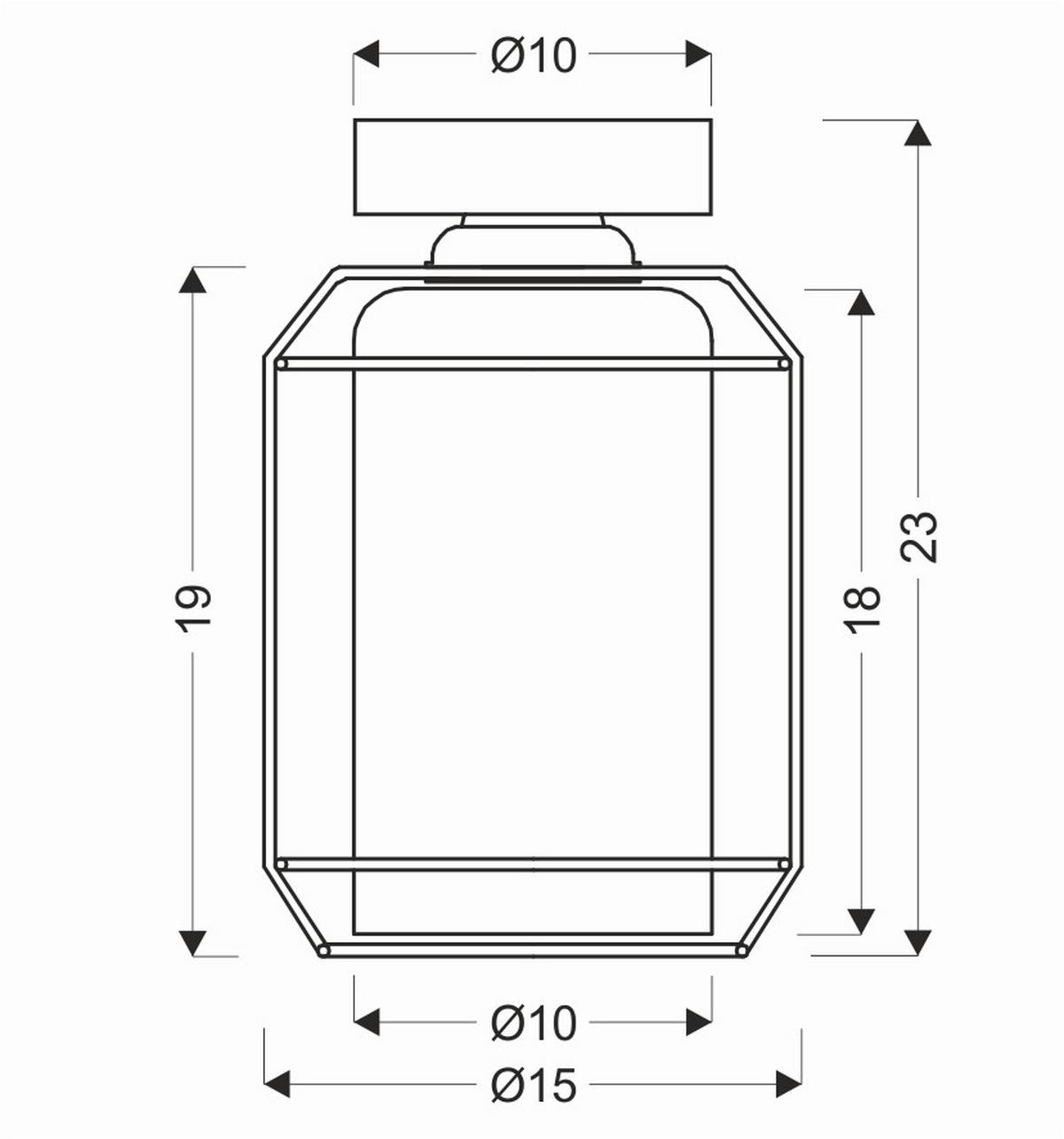 Deckenleuchte 31-08404 Jonera - Goldfarben/Schwarz, Design, Metall (15/15/23cm)