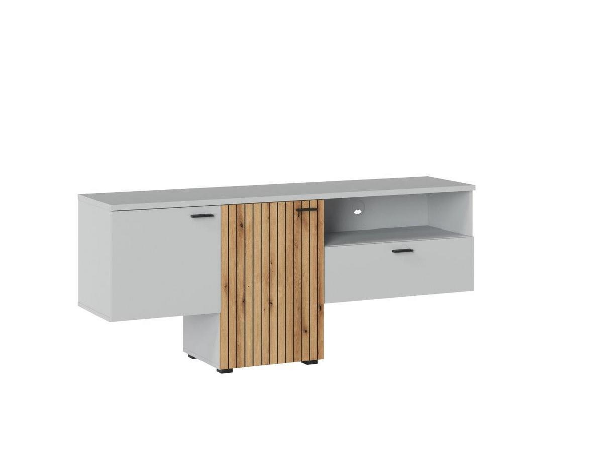 Tv-elem Alverno - tölgyfa színű/kőris, Modern, faalapú anyag (160/68,5/40cm)