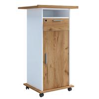 Stehpult Neta Weiß, Eiche Dekor L: 60 cm - Honigeiche/Weiß, MODERN, Holzwerkstoff (60/50/108,3cm) - MID.YOU