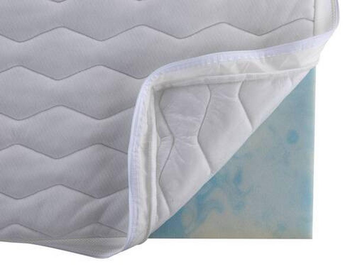 Topper Luxus Gel Topper - Weiß, Basics, Textil (140/200cm) - MID.YOU
