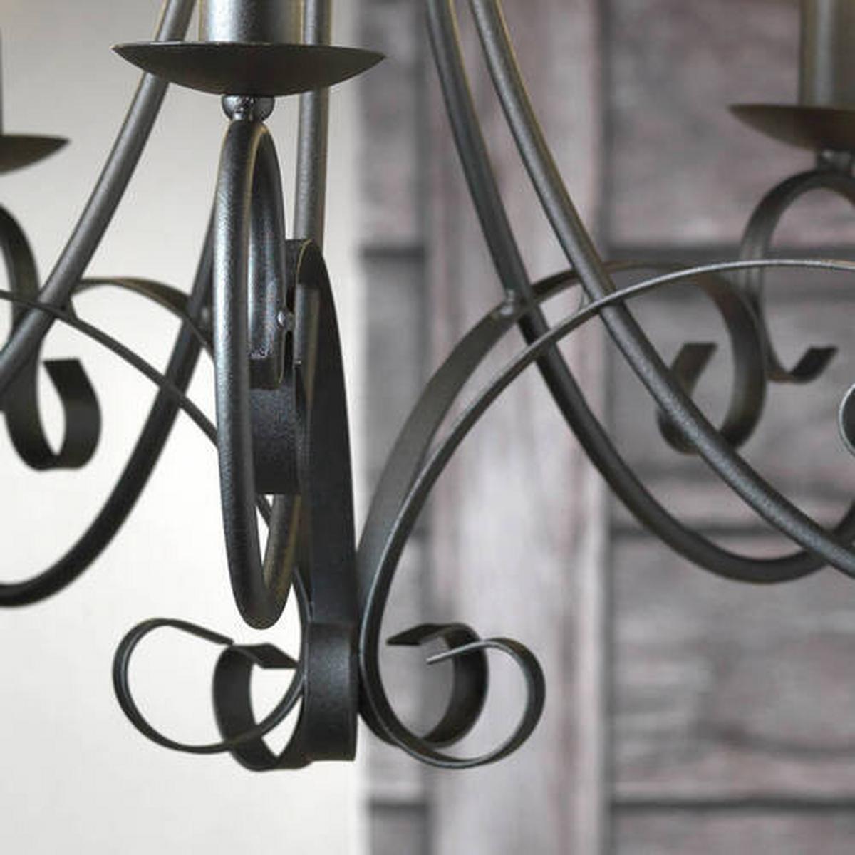 Kronleuchter 4885/5n - Schwarz, KONVENTIONELL, Metall (60/110cm)