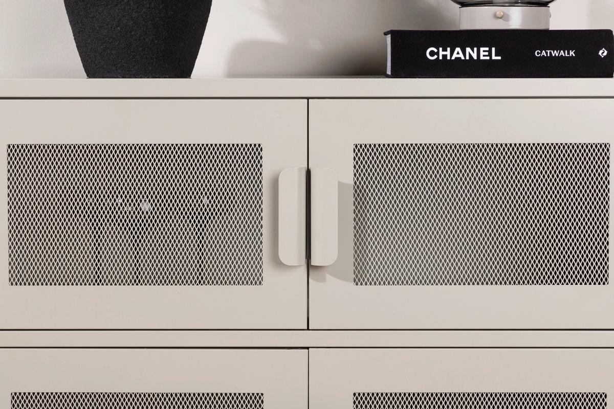 Sideboard Nett - Beige, Design, Metall (90/75/40cm) - Livetastic