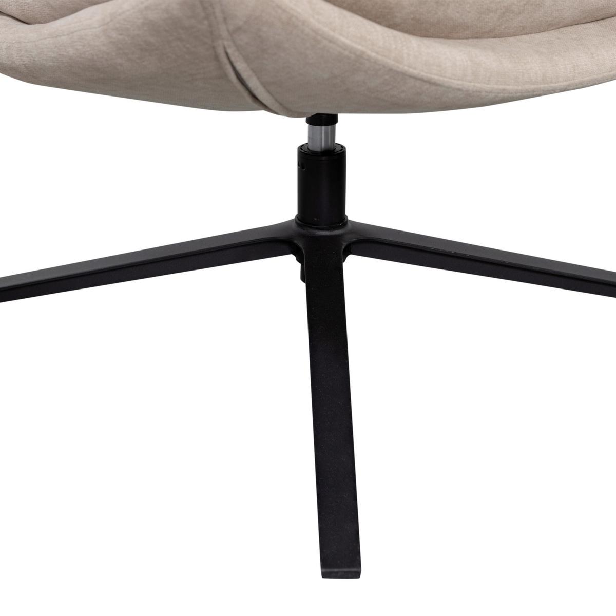 Sesselset Kube Naturfarben B: 77cm - Schwarz/Naturfarben, Design, Textil (77/97/69cm) - Livetastic