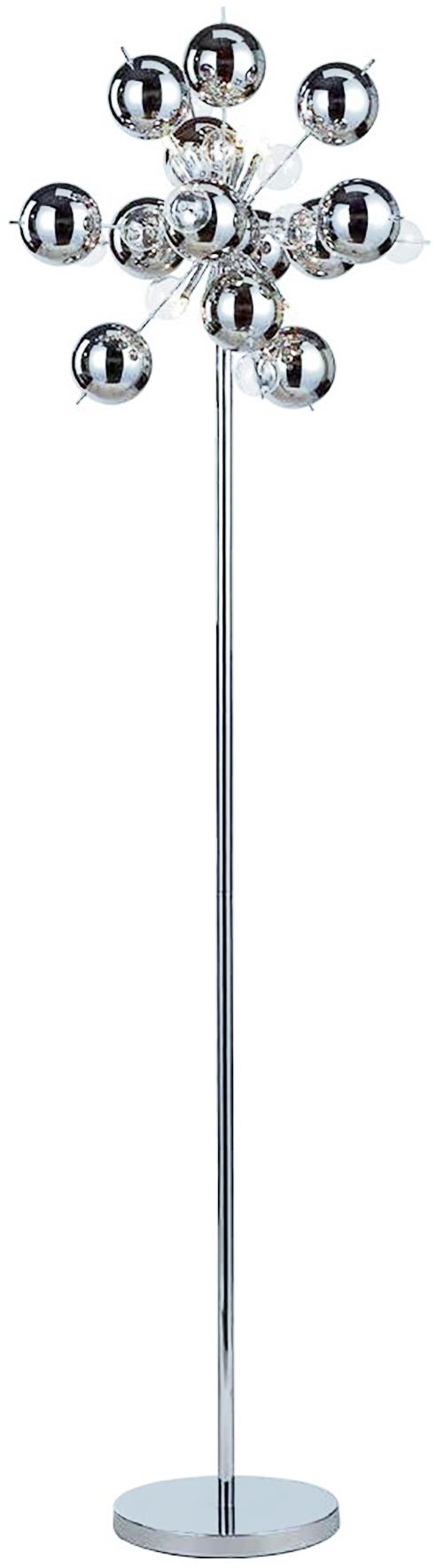 Stehlampe Explosion Klar/Chromfarben aus Glas - Klar/Chromfarben, Design, Glas/Metall (50/167cm) - Näve