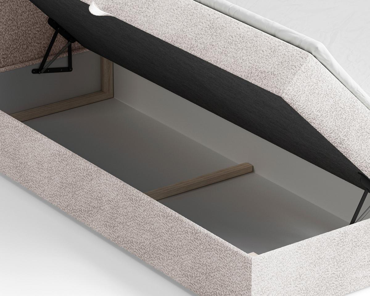 BOXBETT London Elfenbein 160x200cm - Elfenbein/Schwarz, MODERN, Holz/Kunststoff (160/200cm) - MID.YOU