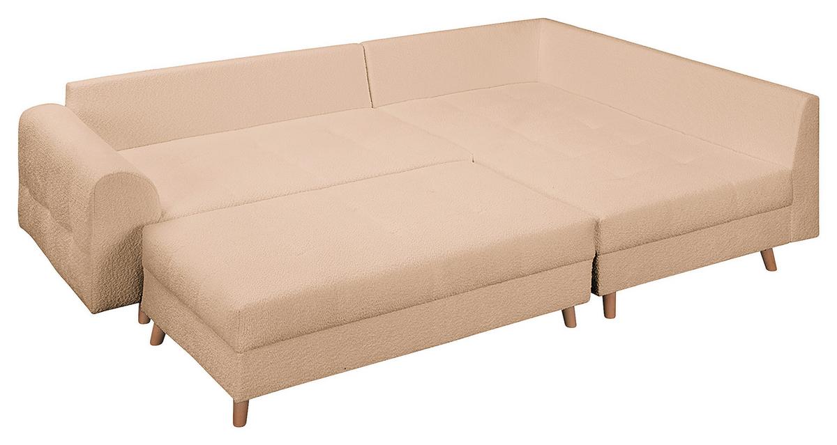 Ecksofa Ariella Beige S: 231x161 cm - Beige/Naturfarben, Design, Textil (231/161cm) - Livetastic