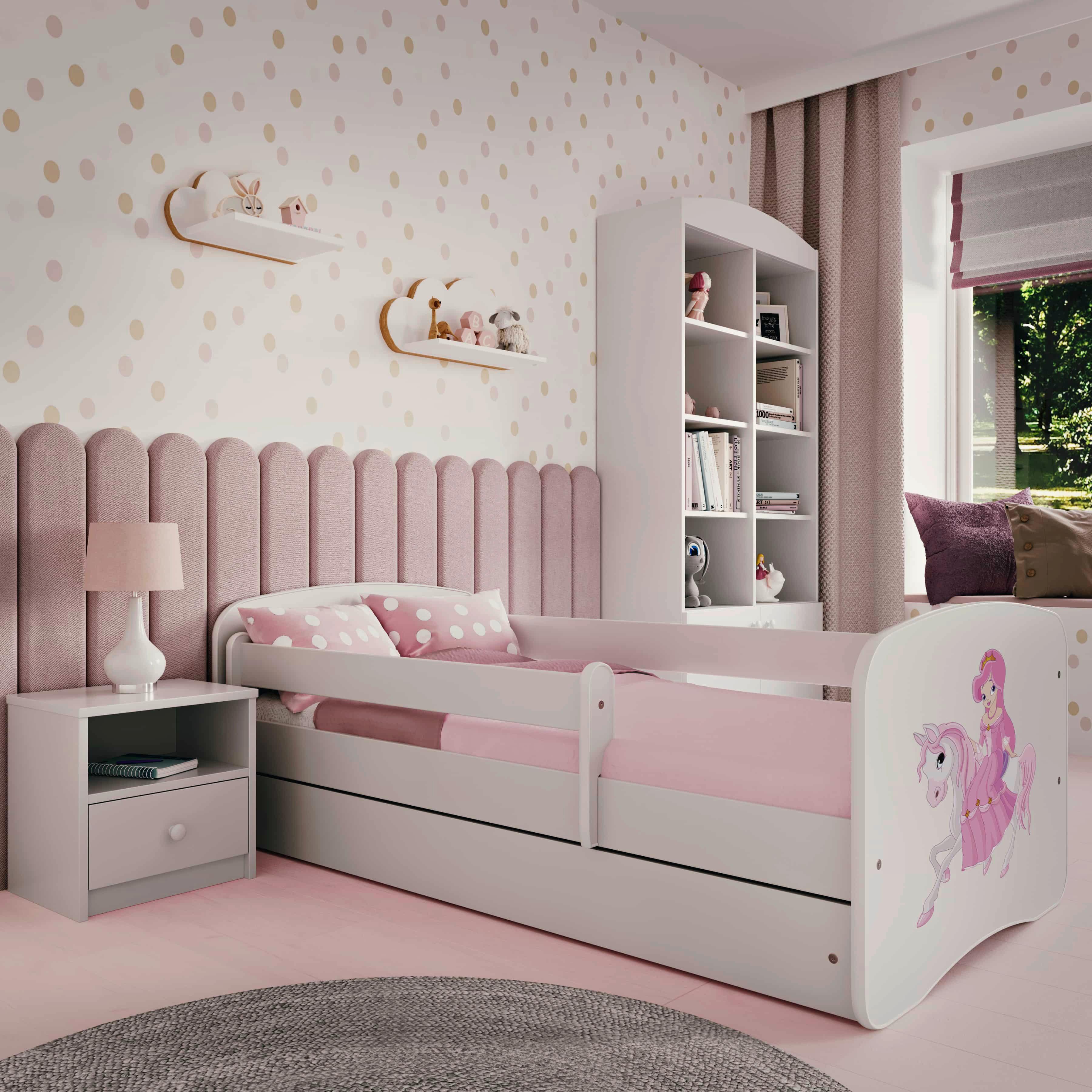 Kinder-/Juniorbett Babydreams inkl. Matratze 80x160 - Birkefarben/Weiß, MODERN, Holz/Holzwerkstoff (80/160cm) - MID.YOU