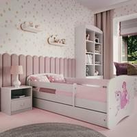 Kinder-/Juniorbett Babydreams inkl. Matratze 80x160 - Birkefarben/Weiß, MODERN, Holz/Holzwerkstoff (80/160cm) - MID.YOU