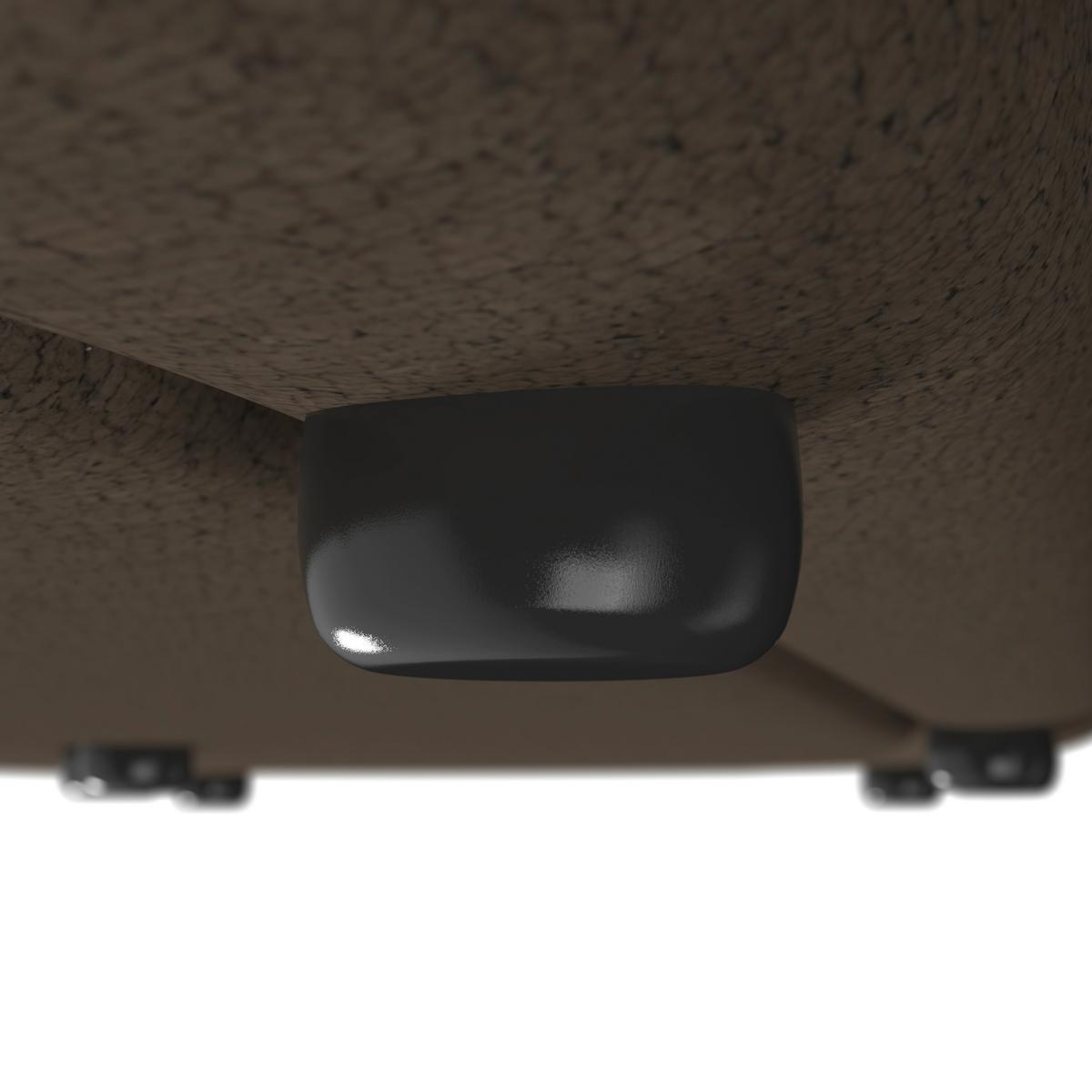 Sedací souprava NILAS, hnědá žinylka, s taburetem - černá/hnědá, Moderní, kov/dřevo (322/80/154cm) - Bessagi Home