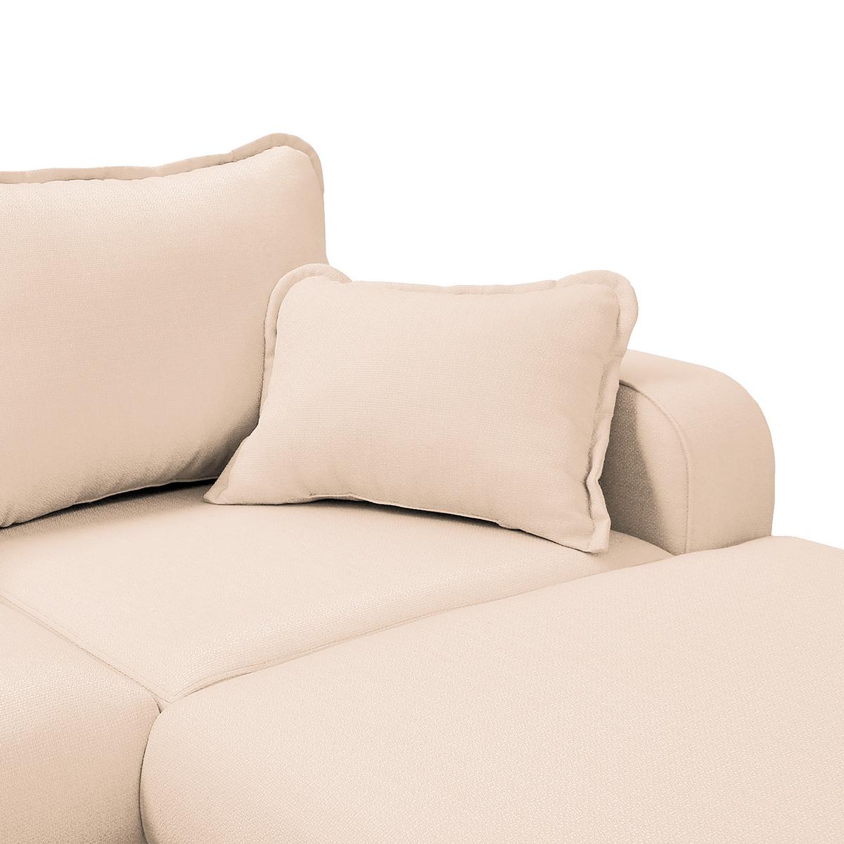 Wohnlandschaft Beata Ecru U: 167x296x170 cm - Wengefarben/Ecru, Design, Textil (167/296/170cm) - Livetastic