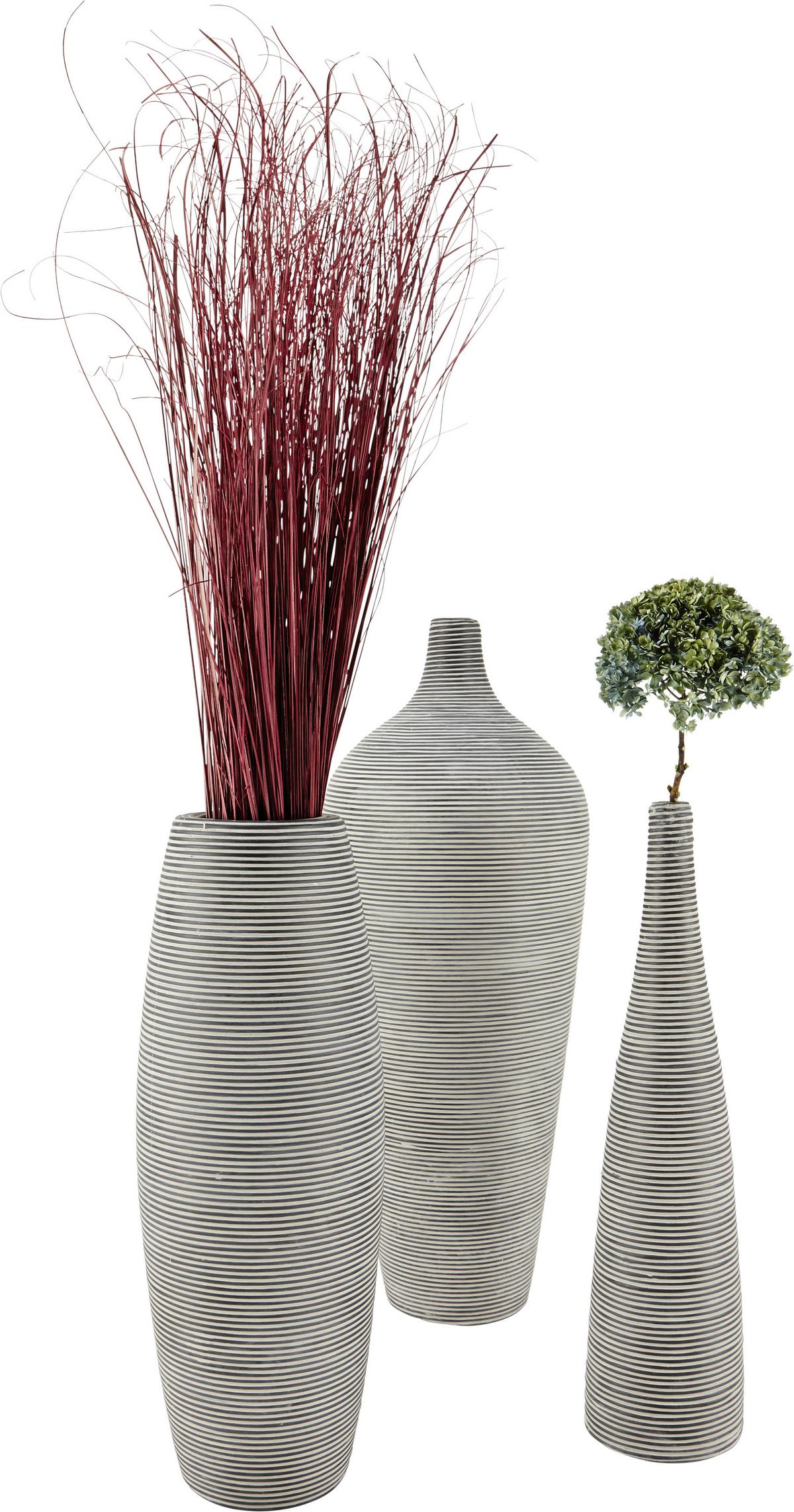 VÁZA MARLENE - čierna, Lifestyle, plast (15/59cm) - Mömax