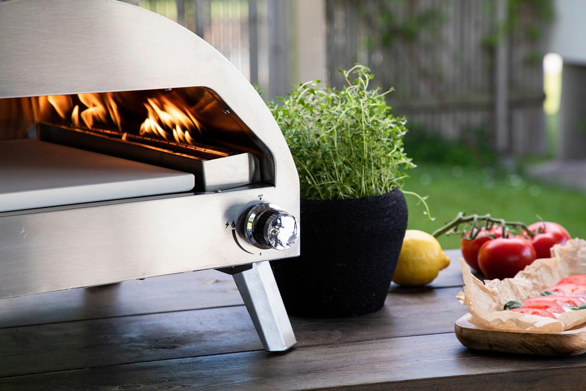 Pizzaofen Kerang Silberfarben - Silberfarben, KONVENTIONELL, Metall (56,3/56,5/54cm) - Gardenson
