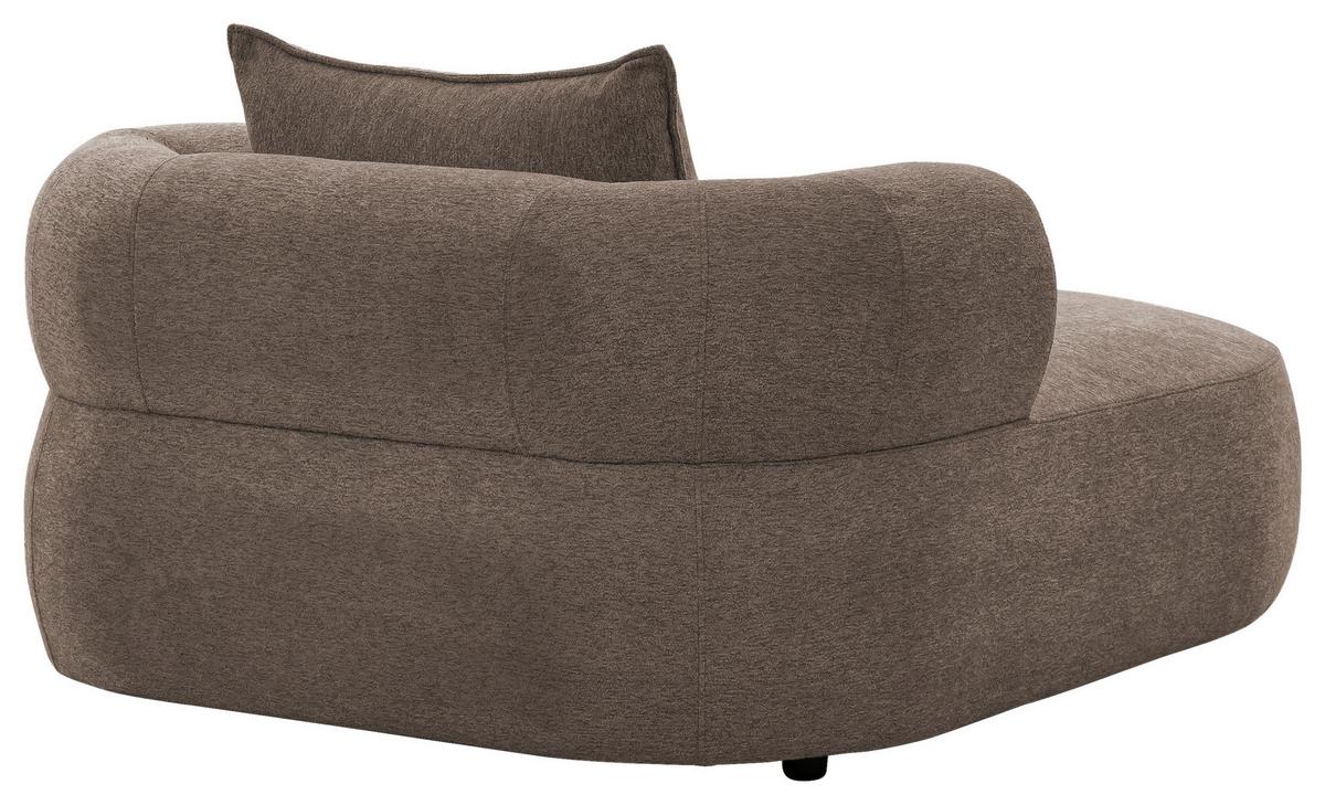 XXL-Sessel Ferro Braun B: 122 cm - Schwarz/Braun, Design, Textil (122/76/156cm) - Livetastic